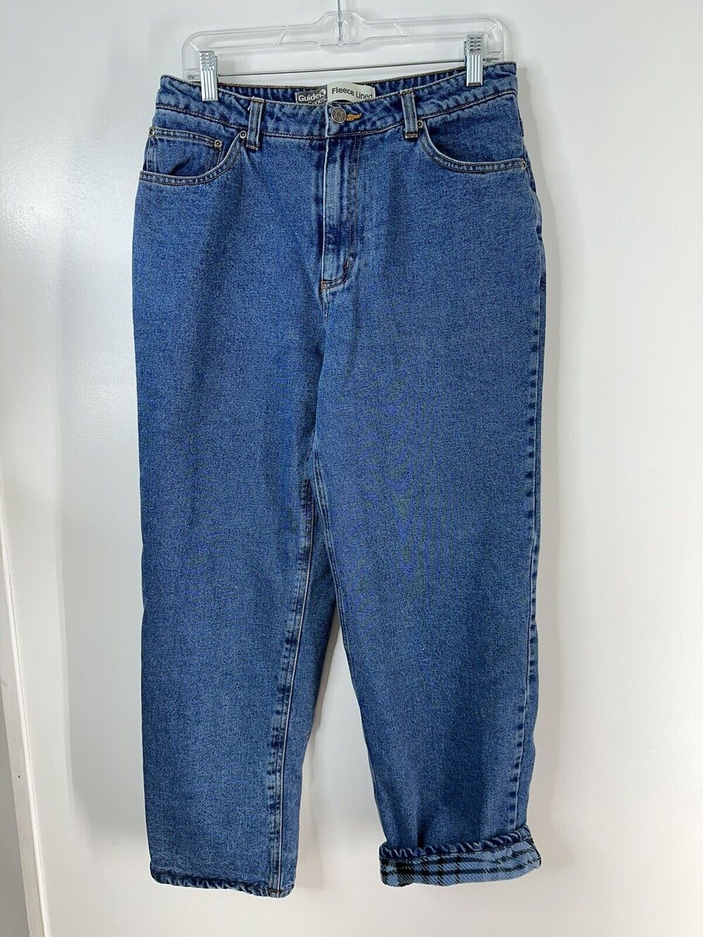 Gander Mountain Guide Series Flannel Lined Denim Blue Jeans Women's Size 12